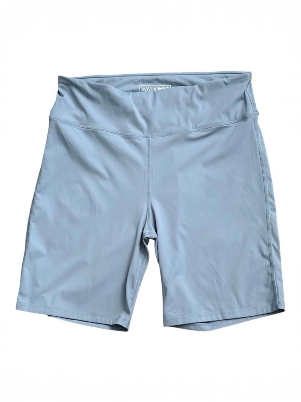 WalkPop Biker Shorts Womens Large Blue High Rise Stretch Athletic Yoga Workout